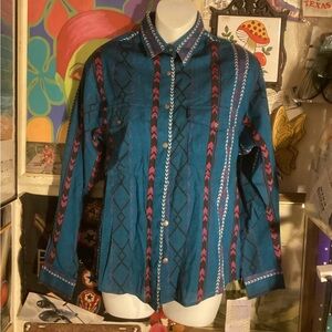 Retro New with Tags! 80s-90s Women’s Wrangler button-up shirt